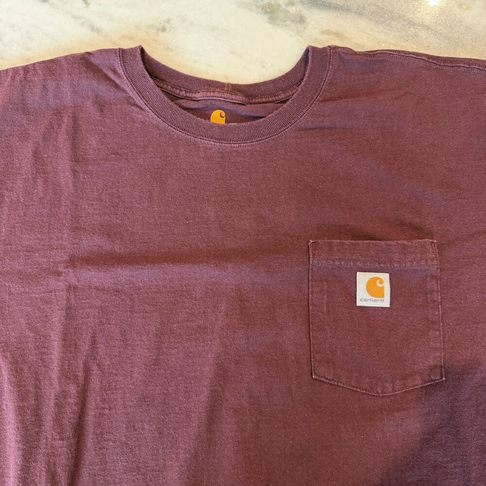 Carhartt Men’s 4X Maroon Original Fit Pocket Tee 4XL